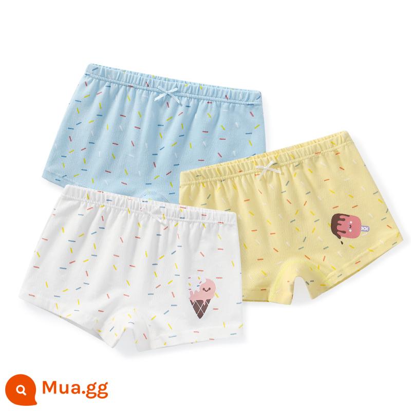 Quần lót trẻ em quần sịp bé gái cotton nguyên chất quần đùi bé gái màu đỏ toàn bộ cotton không kẹp PP quần đùi trẻ em cỡ vừa và lớn 100% - Gói kẹo kết hợp đầy màu sắc-3