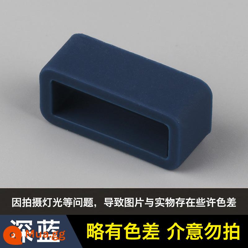 Phụ kiện khóa đồng hồ dây đeo đồng hồ silicone di chuyển vòng bezel cao su khóa dây đeo đồng hồ vòng dây đeo đồng hồ các bộ phận khóa - xanh đậm