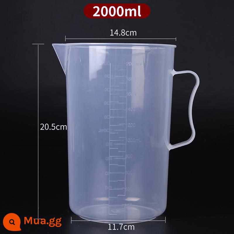 Cốc đo lường có quy mô nướng dung tích lớn thùng đo nhựa cấp thực phẩm 1000ml5000ml che cửa hàng trà sữa thương mại - Cổ điển 2000ml