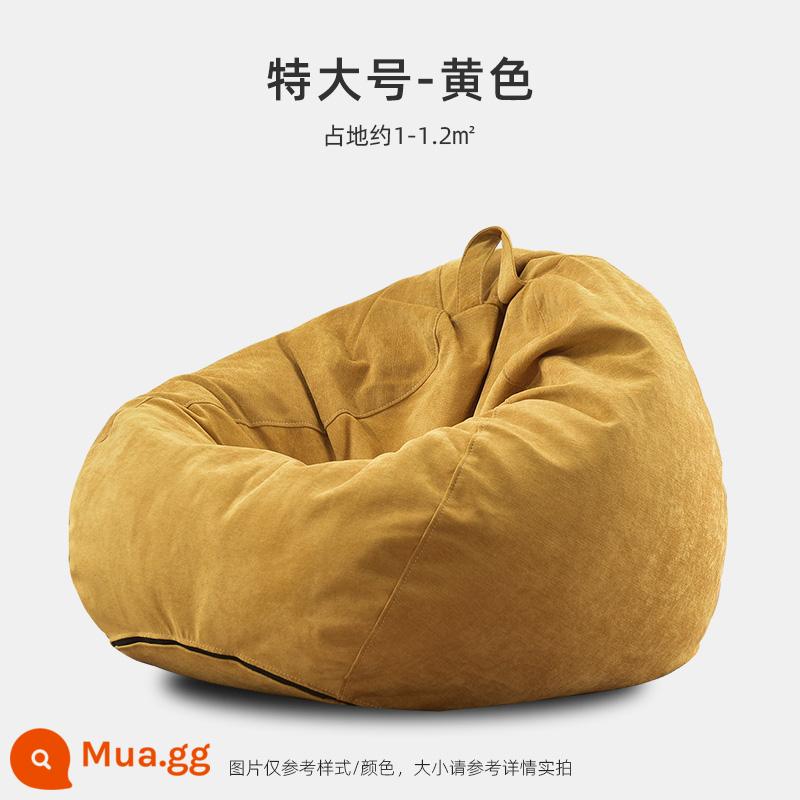 Ghế sofa lười có thể nằm và ngủ trên chiếu tatami túi đậu đơn ban công ghế tựa thư giãn ký túc xá phòng ngủ ghế sofa nhỏ - Màu vàng cực lớn [lớp lót độc lập]