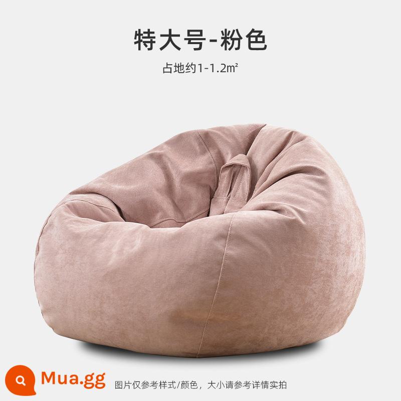 Ghế sofa lười có thể nằm và ngủ trên chiếu tatami túi đậu đơn ban công ghế tựa thư giãn ký túc xá phòng ngủ ghế sofa nhỏ - Màu hồng cực lớn [lớp lót độc lập]