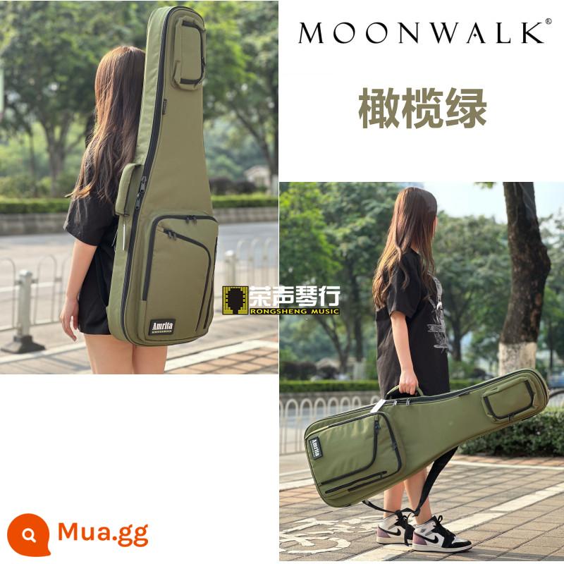 MOONWALK Đơn Giản Đơn Giản Dòng Đàn Guitar Điện Bass Điện Dân Gian Acoustic Buổi Biểu Diễn Túi Ba Lô - Dòng Alita [Túi đàn guitar điện màu xanh ô liu] dày