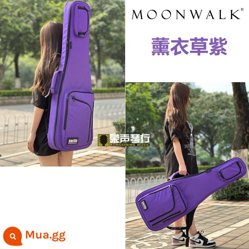 MOONWALK Đơn Giản Đơn Giản Dòng Đàn Guitar Điện Bass Điện Dân Gian Acoustic Buổi Biểu Diễn Túi Ba Lô - Alita Series [Túi đàn guitar điện màu tím oải hương] dày