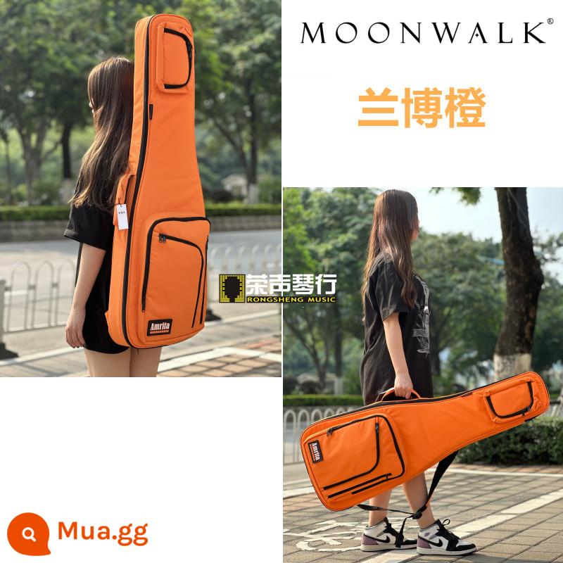 MOONWALK Đơn Giản Đơn Giản Dòng Đàn Guitar Điện Bass Điện Dân Gian Acoustic Buổi Biểu Diễn Túi Ba Lô - Alita Series [Túi đàn guitar điện màu cam] dày