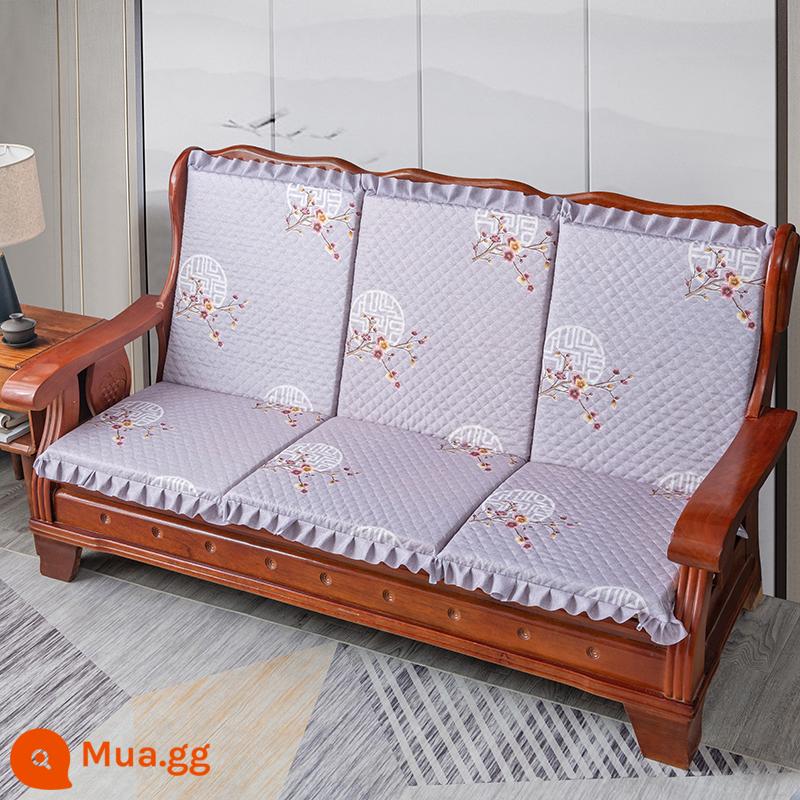 Sofa gỗ đệm có tựa lưng đệm ghế gỗ đệm một mảnh gỗ gụ thoáng mát đệm ghế dày đệm mùa đông - Năm phước lành