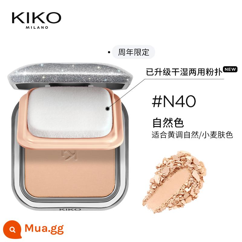 Bộ phấn phủ kiko cake set phấn trang điểm phấn phủ kiểm soát dầu lâu trôi kem che khuyết điểm chống nắng khô và ướt công dụng kép không trang điểm cho da khô da dầu hàng chính hãng - N40# màu tự nhiên (phiên bản giới hạn kỷ niệm 25 năm)