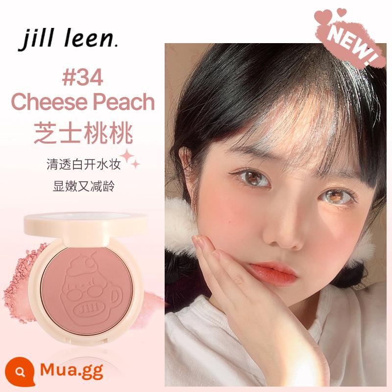 Phấn má hồng jill leen 18 dạng kem màu cam đậu sun đỏ khả năng sửa chữa Phấn má hồng jilleen màu tím má hồng nữ Yi Mengling 3g - Màu sen 34# đào phô mai