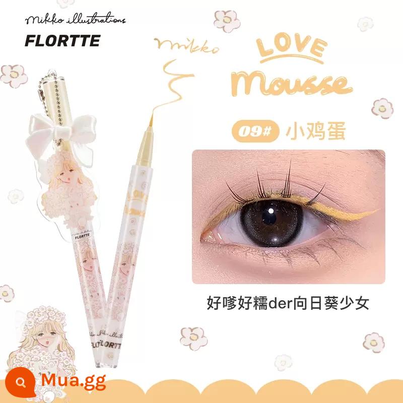 FLORTTE Flower Loria Nằm Tằm Bút 04 Hoa Rơi Leah Bút Kẻ Mắt Cực Mịn Xuống Đường Viền Bút Keo Bóng - Rượu sâm banh