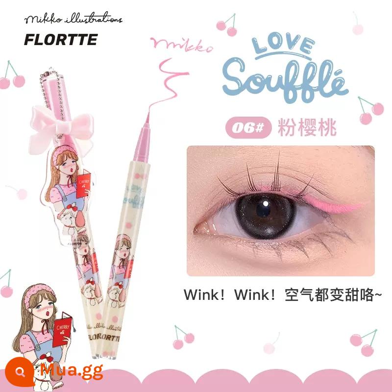 FLORTTE Flower Loria Nằm Tằm Bút 04 Hoa Rơi Leah Bút Kẻ Mắt Cực Mịn Xuống Đường Viền Bút Keo Bóng - bạc