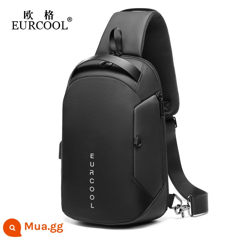 OG Túi ngực nam Baspack Backpack mới Giải trí lớn Trip hoạt động đa chức năng, Túi điện di động - Mẫu hạm lớn màu đen