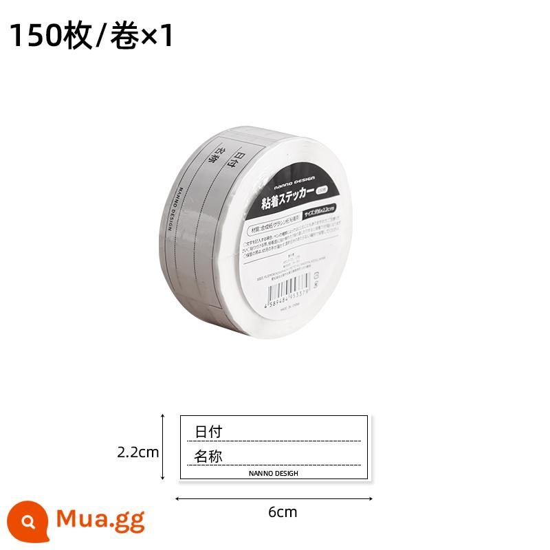 Nhật Bản Nanye không đánh dấu nhãn giấy tủ lạnh ngăn đông hộp bảo quản phân loại dán dán tiện lợi hộ gia đình chống thấm nước dán tiện lợi - 1 cuộn - tổng cộng 150 miếng