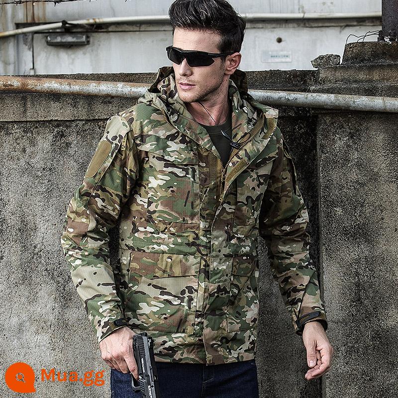 Phóng viên lớp phủ chiến thuật kiểu Mỹ M65 Windbreaker Men's Autumn and Winter ngoài trời Ngụy trang Không thấm nước Lực lượng đặc biệt - MC ngụy trang (áo khoác)