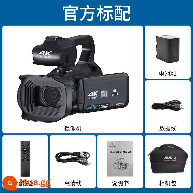 Pinshe RX200 chuyên nghiệp 4K Camera DV độ nét cao chụp ảnh hội nghị đám cưới phát sóng WIFI tại nhà chống rung - Tiêu chuẩn màu đen huyền bí với đầu đọc thẻ