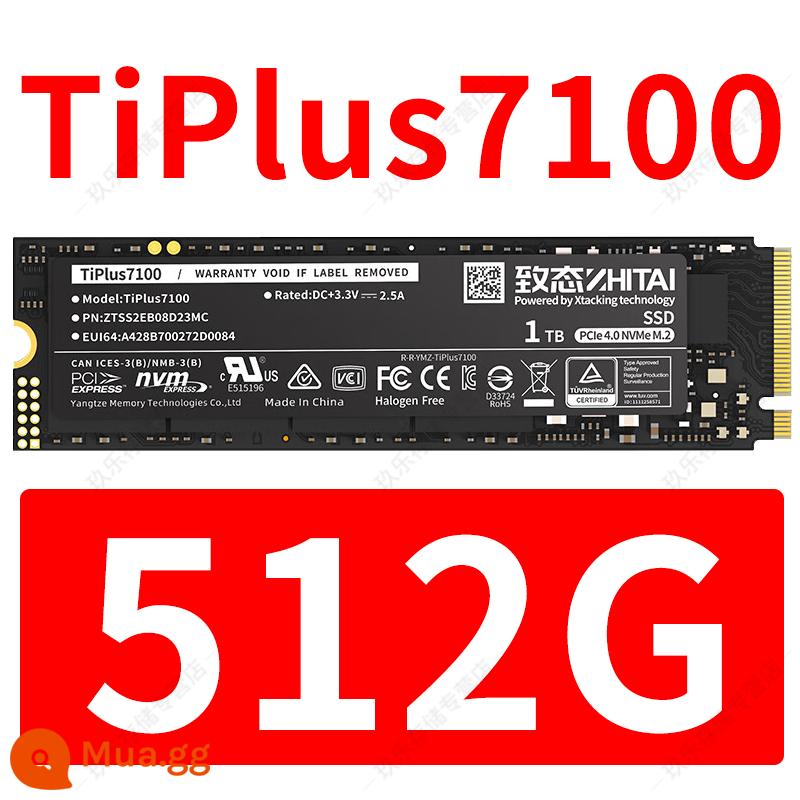 Zhitai ZhiTai TiPlus7100 1T SSD Ổ cứng thể rắn Zhitai Yangtze River Storage PCIe4.0 1TB - Gói máy tính để bàn TiPlus7100[512G]