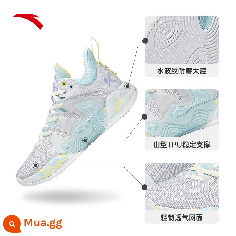 Anta See Mountain Basketball giày chính thức Mùa đông chuyên nghiệp thực tế chiến đấu thực tế bằng ống cao kt Giày giày nam Giày thể thao giày thể thao - Anta Trắng/Xanh Sông Băng (112231690S-1)