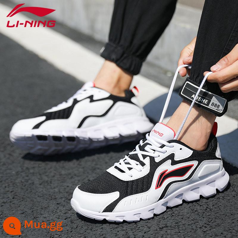 Giày chạy bộ nam Li Ning mùa đông 2023 giày chạy bộ nam giảm sốc mới giày thể thao nam ấm áp trẻ trung mẫu nam - 275-5 tiêu chuẩn trắng/đen tiêu chuẩn/đỏ Li Ning [lưới thoáng khí]