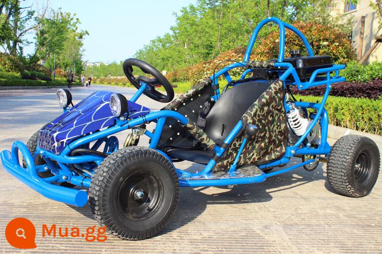 Go-kart bốn bánh xe bãi biển đầu máy ô tô điện ô tô trẻ em mini nhỏ vượt địa hình ống thép trôi xe - Phiên bản chơi đơn xăng