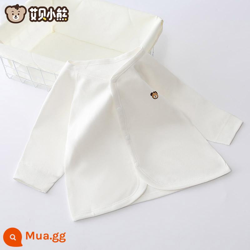 Quần áo mùa thu cho bé sơ sinh đứng tất cả cotton nguyên chất loại A mỏng mùa xuân và mùa thu quần vệ sinh trẻ em không xương một mảnh quần lót - Giấy tờ (màu trắng)