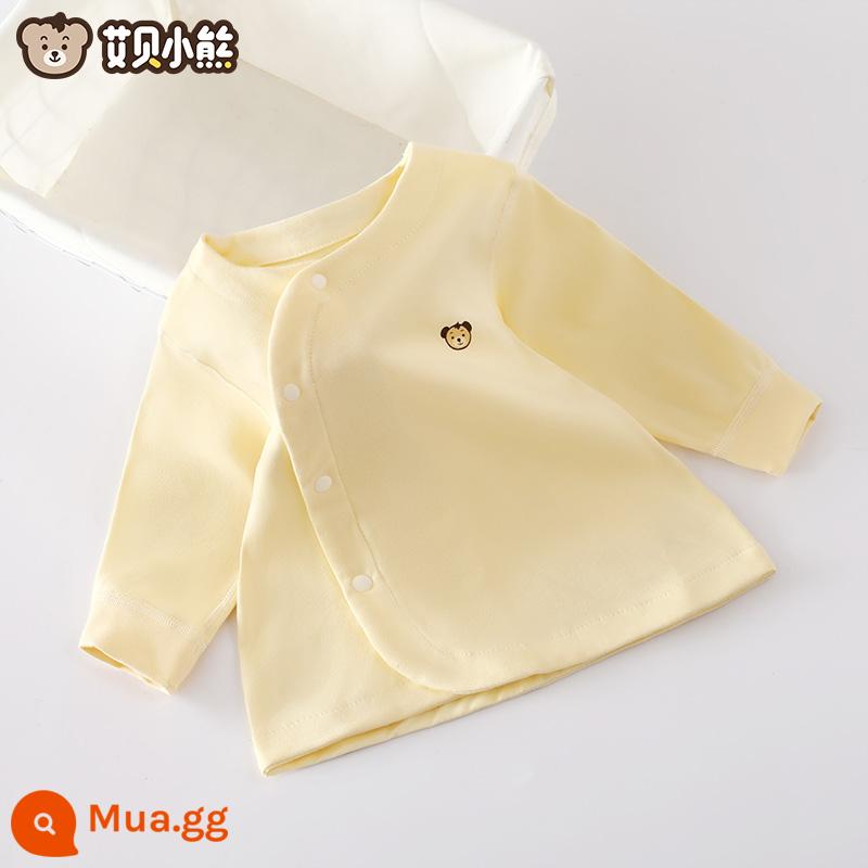 Quần áo mùa thu cho bé sơ sinh đứng tất cả cotton nguyên chất loại A mỏng mùa xuân và mùa thu quần vệ sinh trẻ em không xương một mảnh quần lót - Túi chéo (màu vàng)