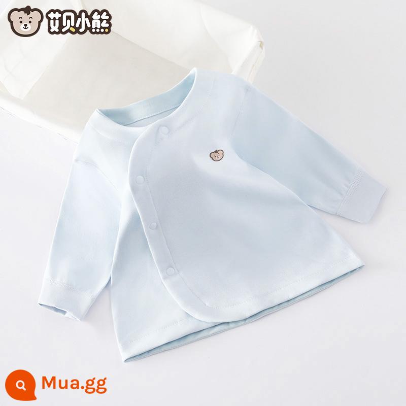 Quần áo mùa thu cho bé sơ sinh đứng tất cả cotton nguyên chất loại A mỏng mùa xuân và mùa thu quần vệ sinh trẻ em không xương một mảnh quần lót - Túi chéo (màu xanh)