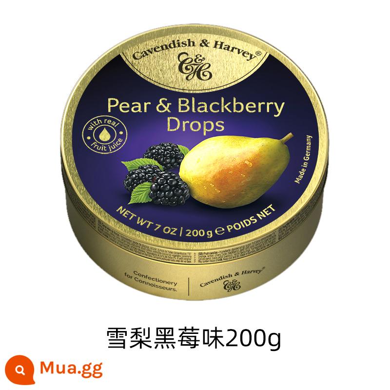 Nhập khẩu từ Đức Kẹo trái cây Jiayun hộp thiếc Hộp quà đường Jiayun kẹo cứng kẹo trái cây thập cẩm nhiều vị - Vị dâu đen Sydney 200g