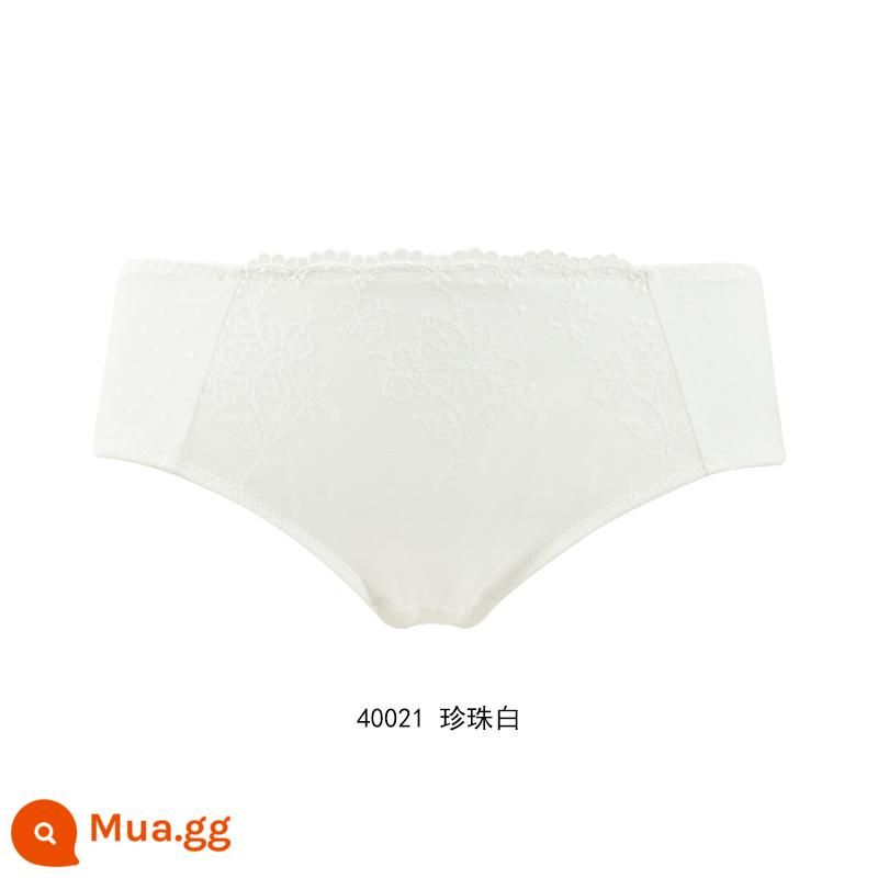 [59.3 nhân dân tệ 4 cái] Quần lót cotton mềm mại và thoải mái của Gorell dành cho nữ, quần boxer lưng giữa bằng cotton nguyên chất BWP22339 - Ngọc Trai Trắng 40021