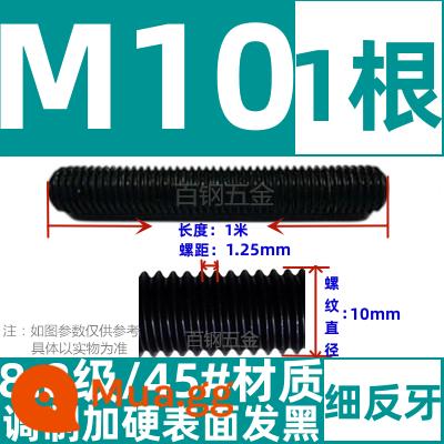 Thanh vít cường độ cao 8,8/10,9/12,9 thanh ren đầy đủ lớp ren vít đầy ren M6M8M10-M64 - Sợi phản mảnh M10*1.25*1m