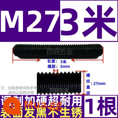 Thanh vít cường độ cao 8,8/10,9/12,9 thanh ren đầy đủ lớp ren vít đầy ren M6M8M10-M64 - M27*3 mét (1 cái)