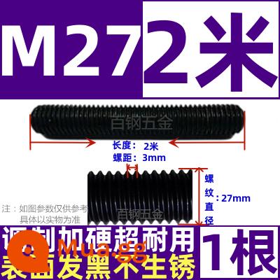 Thanh vít cường độ cao 8,8/10,9/12,9 thanh ren đầy đủ lớp ren vít đầy ren M6M8M10-M64 - M27*2 mét (1 cái)