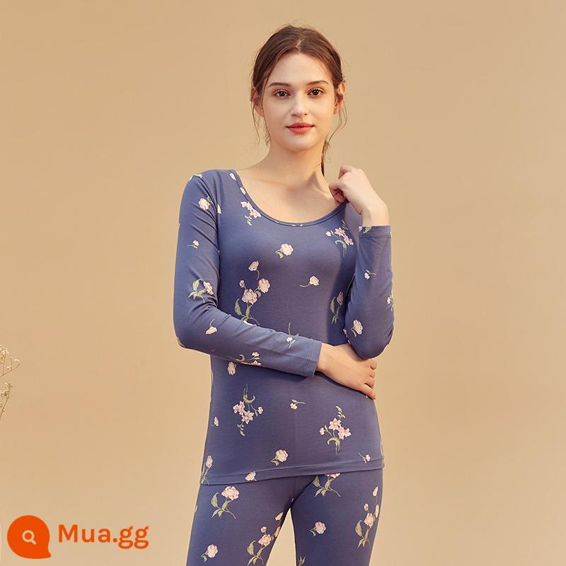 Top Guagua Qiuyi Quần Vệ Sinh Nữ In Hình Đáy Áo Len Cotton Thu Đông Cơ Thể Sưởi Ấm Quần Áo Phù Hợp Với Nữ YS2 - 11053 đuôi chuột xanh-nữ