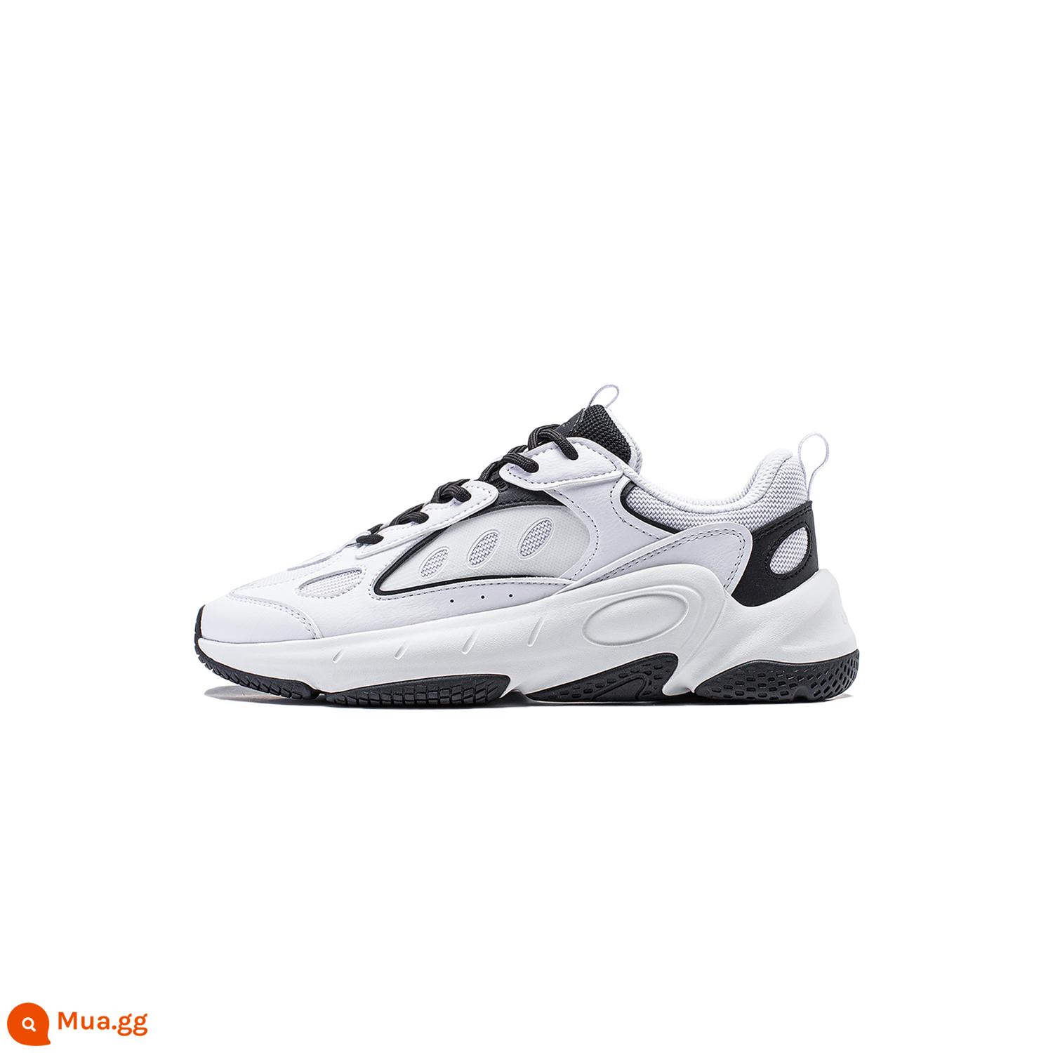 Li Ning Yifeng Giày Nữ Thu Đông 2023 Mới Retro Hợp Thời Trang Bố Giày Chạy Bộ Phản Quang Giày Thể Thao - tiêu chuẩn trắng/đen