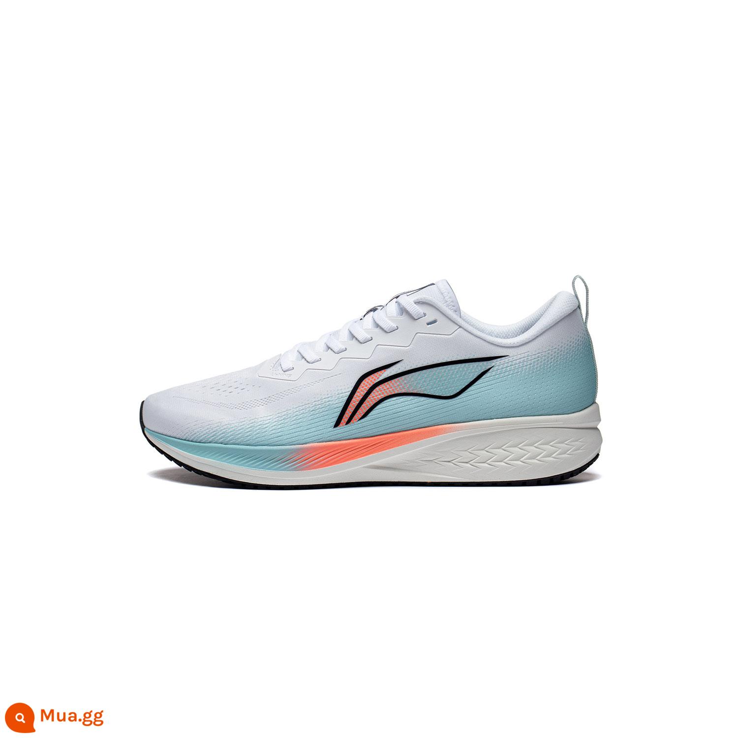 Giày chạy bộ Li Ning Chitu 6 giày nam mùa hè lưới thoáng khí đua hấp thụ sốc kỳ thi tuyển sinh trung học giày chạy bộ nam giày thể thao nam - Tiêu chuẩn Trắng/Đảo Xanh