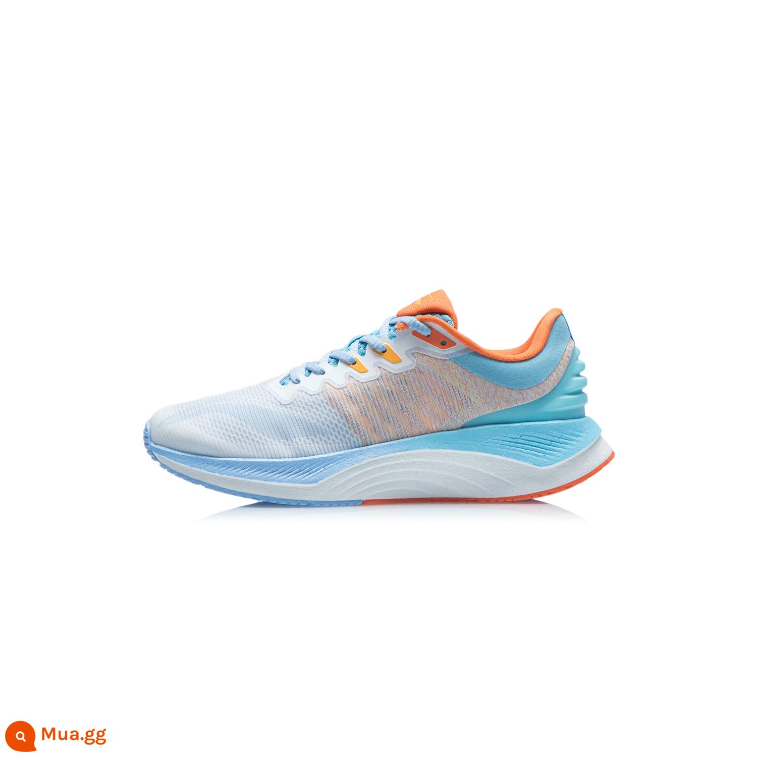 Giày chạy bộ công nghệ Li Ning 䨻beng Yueying giày chạy bộ chuyên nghiệp chống sốc thu đông giày nam chống trơn trượt giày thể thao - Tiêu chuẩn trắng/cam củ cải/xanh Tân Cương