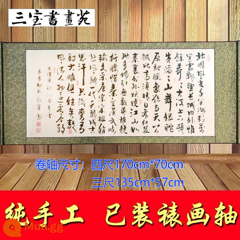 Thư pháp Tùy chỉnh Viết tay Viết đích thực Bút vẽ Từ Treo Tranh Chạy Tập lệnh Văn phòng Đóng khung Thư pháp và Tranh Tác phẩm - Truyện dài (Qinyuan Spring*Snow)