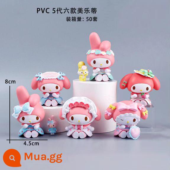 Kulomi Trang Trí Bánh Trang Trí Sanrio Retro Trang Trí Bánh Bột Đen Nơ Chiếu Sáng Trang Trí Bánh Sinh Nhật - Bộ giai điệu