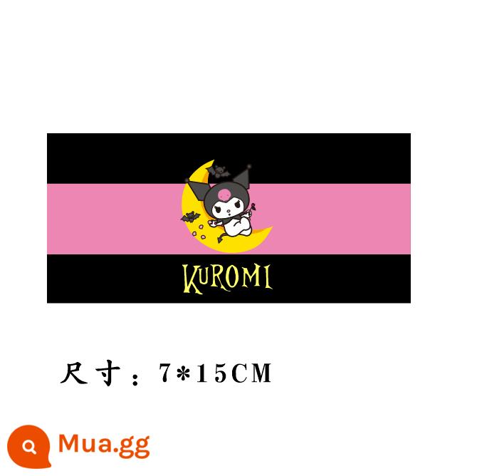 Kulomi Trang Trí Bánh Trang Trí Sanrio Retro Trang Trí Bánh Bột Đen Nơ Chiếu Sáng Trang Trí Bánh Sinh Nhật - Miếng dán Kurometui màu hồng và đen 6 miếng