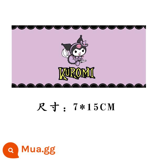 Kulomi Trang Trí Bánh Trang Trí Sanrio Retro Trang Trí Bánh Bột Đen Nơ Chiếu Sáng Trang Trí Bánh Sinh Nhật - Miếng dán Kurometui màu tím và đen 6 miếng