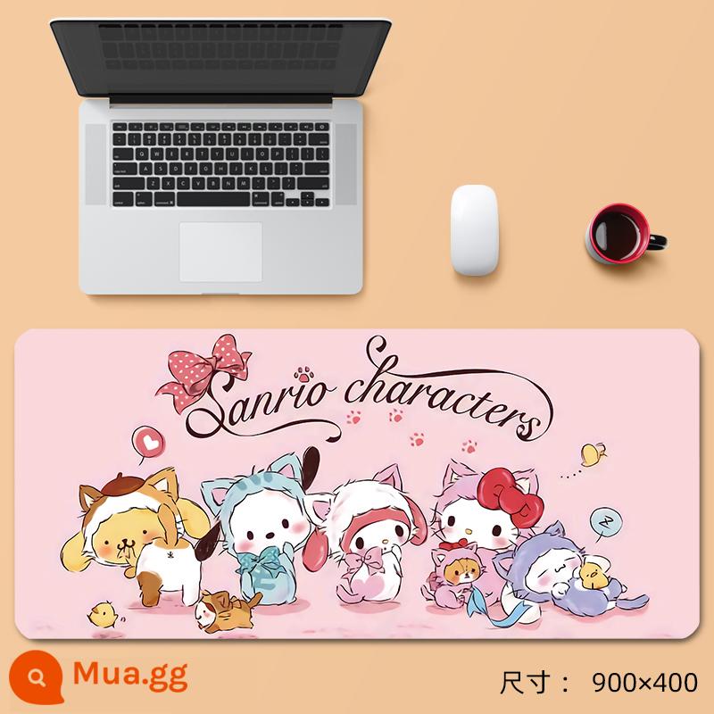 Con chó quế miếng lót chuột quá khổ cô gái dễ thương Sanrio HelloKitty tùy chỉnh thảm bàn Kulomi - Bạc 28