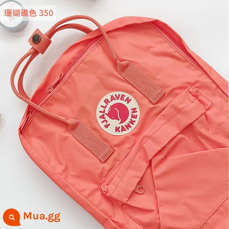 Ba lô kanken chính hãng cáo bắc cực / fjallraven Thụy Điển ba lô đi học cổ điển mini nam nữ - Rạn san hô 350