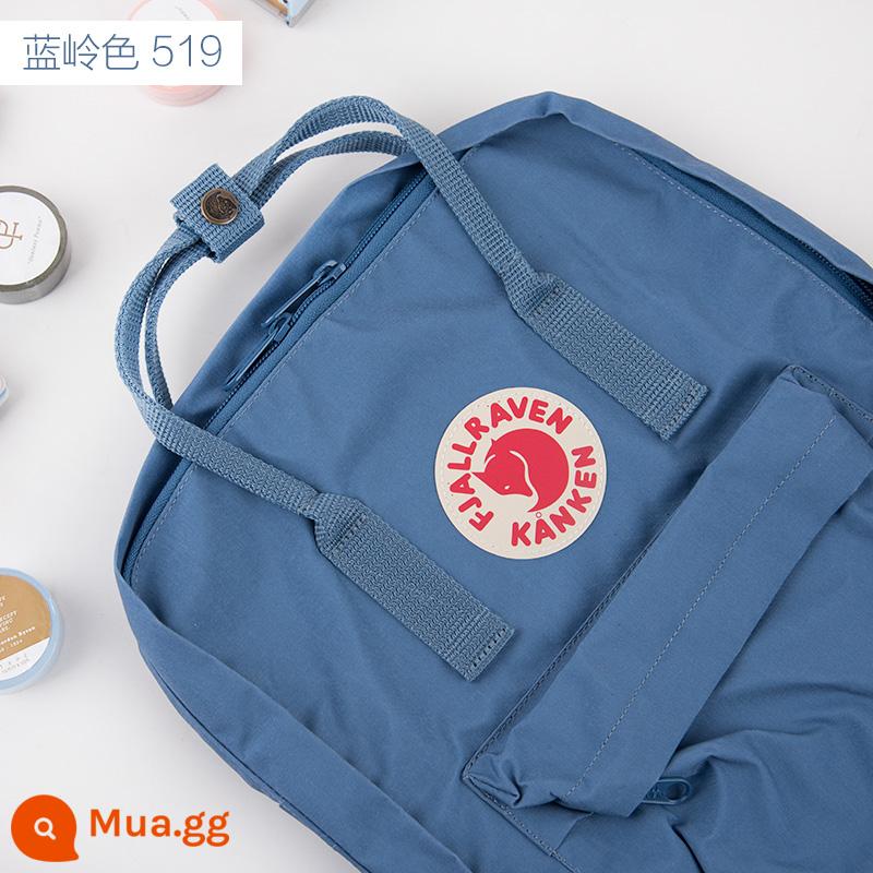 Ba lô kanken chính hãng cáo bắc cực / fjallraven Thụy Điển ba lô đi học cổ điển mini nam nữ - sườn núi màu xanh 519