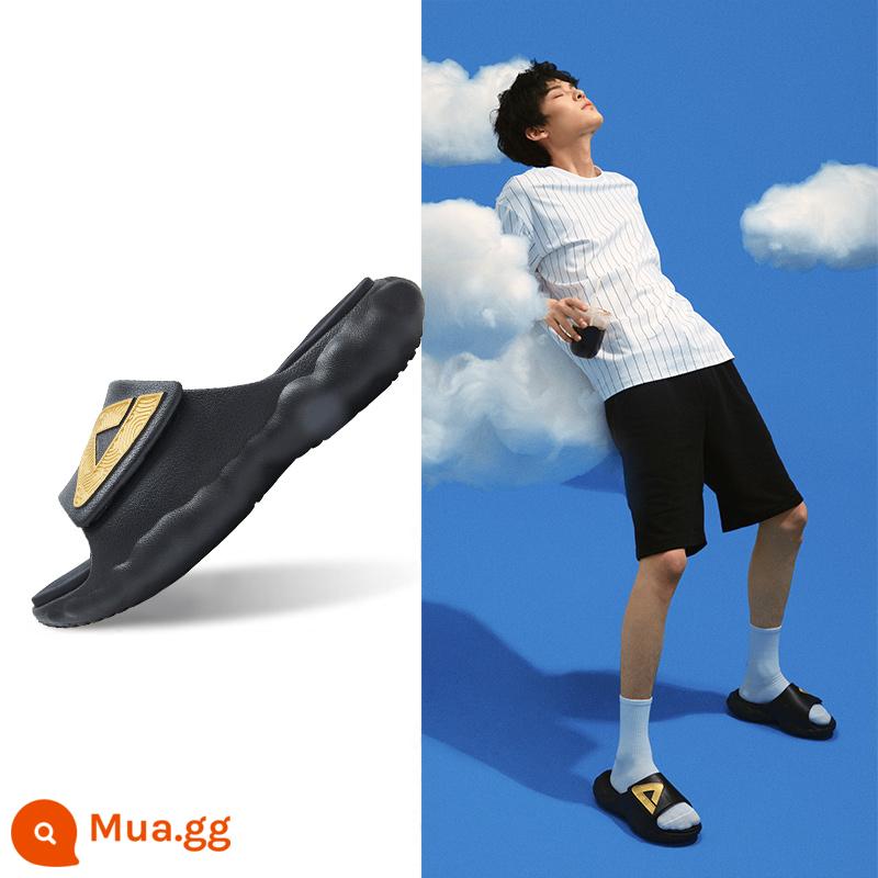 Peak State Extreme Cloud丨Dép nam mùa hè mới giày đi biển giày nam Xăng đan thể thao bóng rổ Velcro nữ - [Phong cách nam] Đen/Vàng nhạt