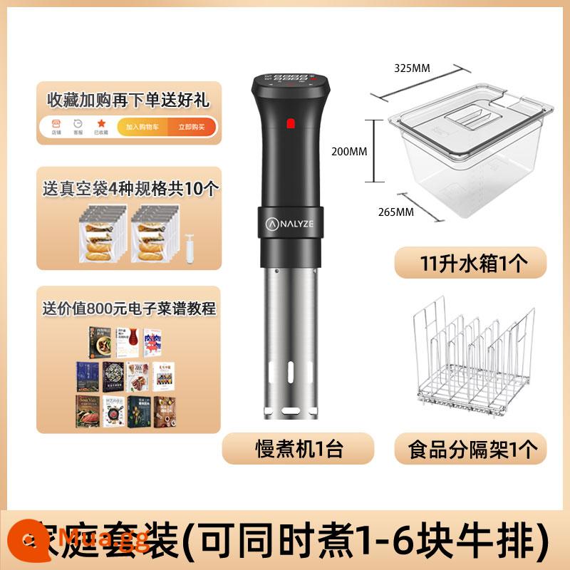 Phân tích nhiệt độ thấp và máy luộc chậm sous vide sưởi ấm bít tết thực phẩm máy tắm nước shufu fat fat - Nồi nấu chậm + bình nước 11 lít + khay chia