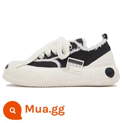 Chính hãng xvessel hidden style low-top open smile giày vải đế dày Wu Jianhao giày marshmallow đôi cùng phong cách - Black 2.0 [tặng kèm 2 đôi dây giày và 6 cọ vẽ]