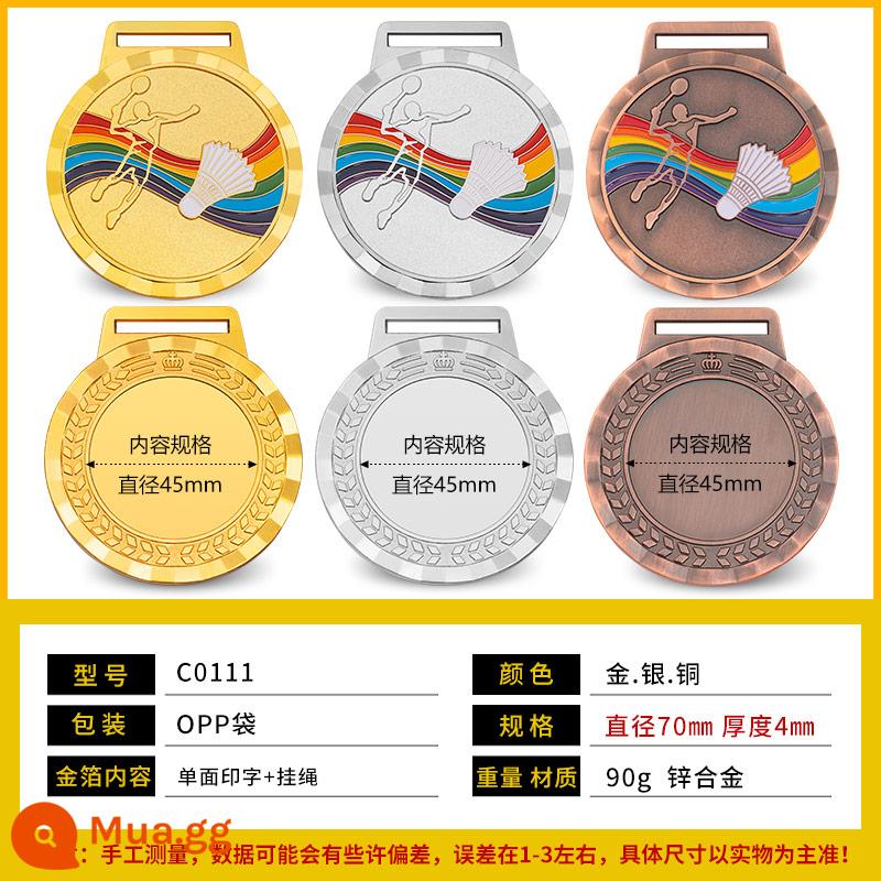 Danh sách sản xuất huy chương cầu lông Daye huy chương vàng trò chơi marathon dành cho trẻ em huy chương tùy chỉnh - Huy chương cầu lông cầu vồng 3