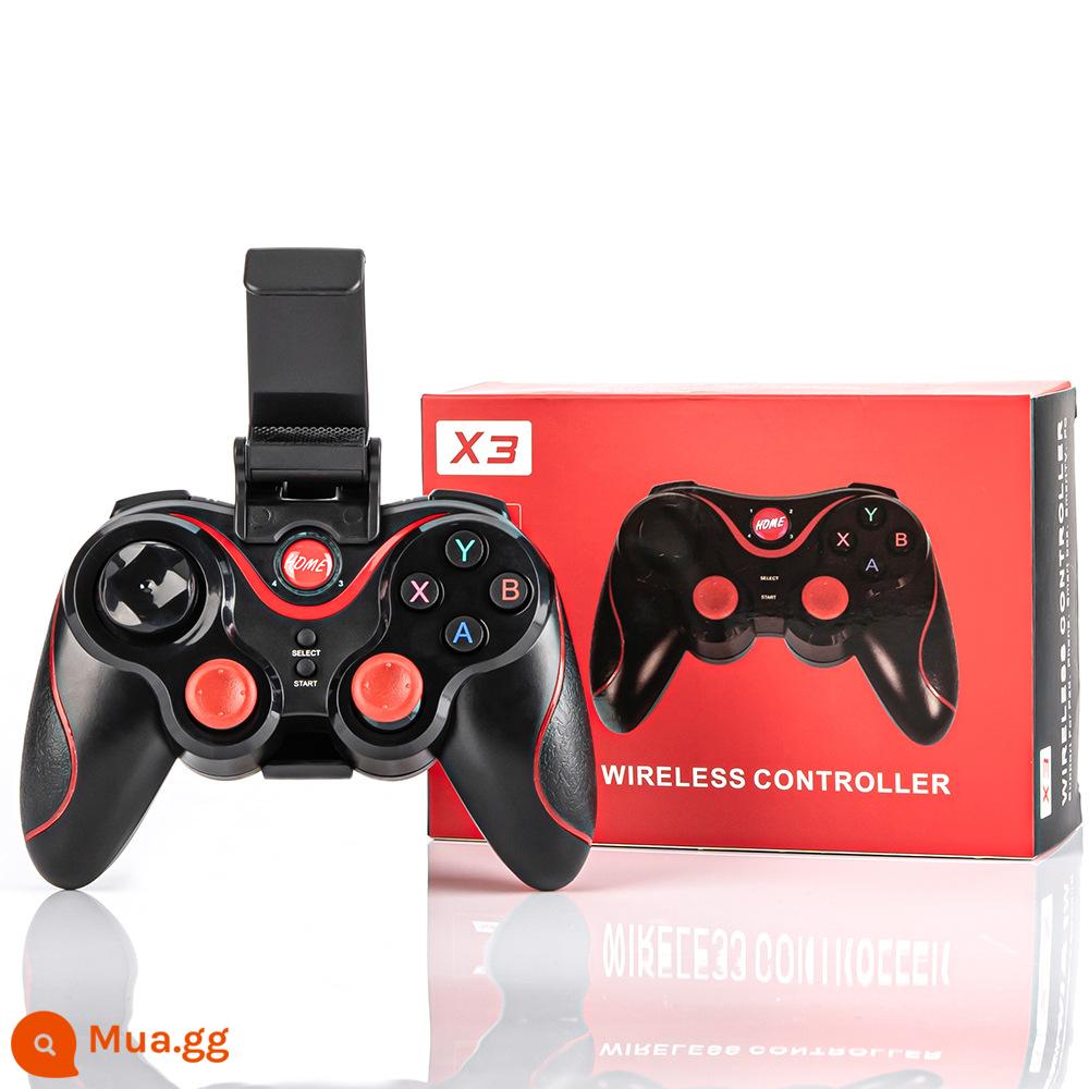 X3 gamepad Bluetooth không dây x3 kết nối trực tiếp hệ thống Android iOS Gà trò chơi X3 Bluetooth Mobile Bluetooth Gamepad - Tay cầm + giá đỡ + bao bì (nút đĩa)