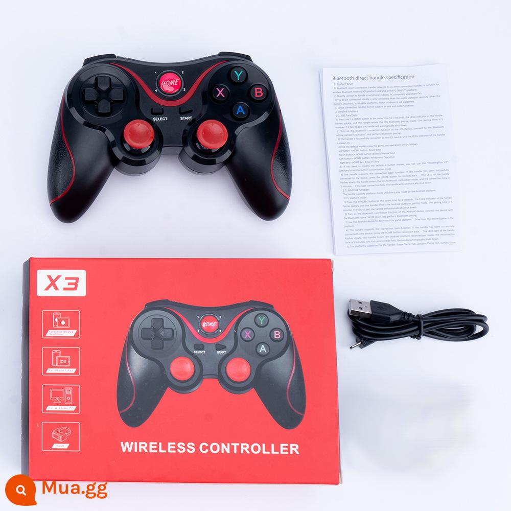 X3 gamepad Bluetooth không dây x3 kết nối trực tiếp hệ thống Android iOS Gà trò chơi X3 Bluetooth Mobile Bluetooth Gamepad - Bộ điều khiển + bao bì (nút chéo mặc định)