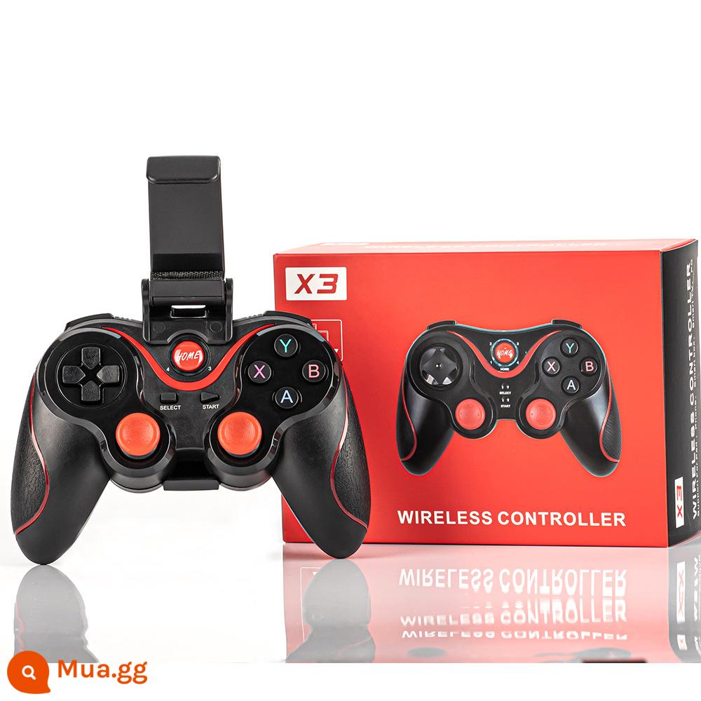 X3 gamepad Bluetooth không dây x3 kết nối trực tiếp hệ thống Android iOS Gà trò chơi X3 Bluetooth Mobile Bluetooth Gamepad - Tay cầm + giá đỡ + bao bì (nút chéo)