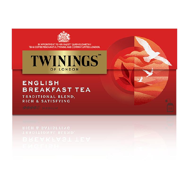 Twinings Tangning Bữa Sáng Kiểu Anh Trà Đen 2G*25 Túi Trà Trà Sữa Assam Trà Chiều