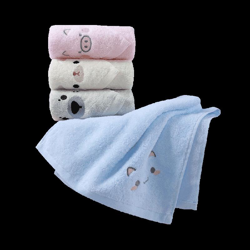 Khăn nhỏ trẻ em Jialiya cotton nguyên chất mềm mại dễ thương thấm hút tốt cho sức khỏe trẻ em Khăn bông gia dụng 1 lần rửa mặt