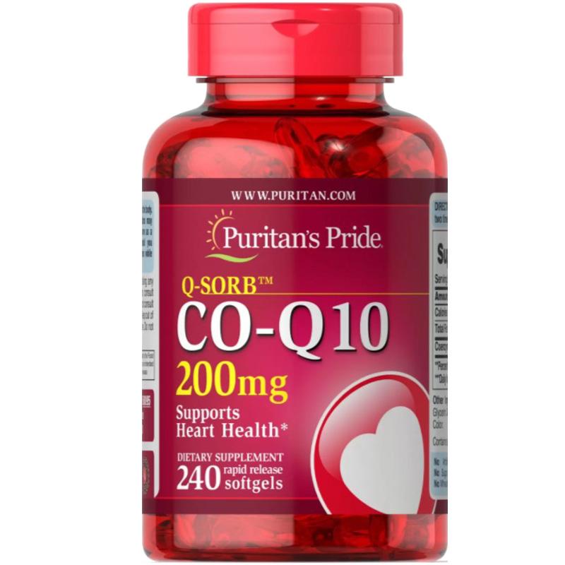 Mỹ nhập coenzym Q10 capsule 200mg*240 viên bảo vệ tim mạch PuritansPride PriritansPride